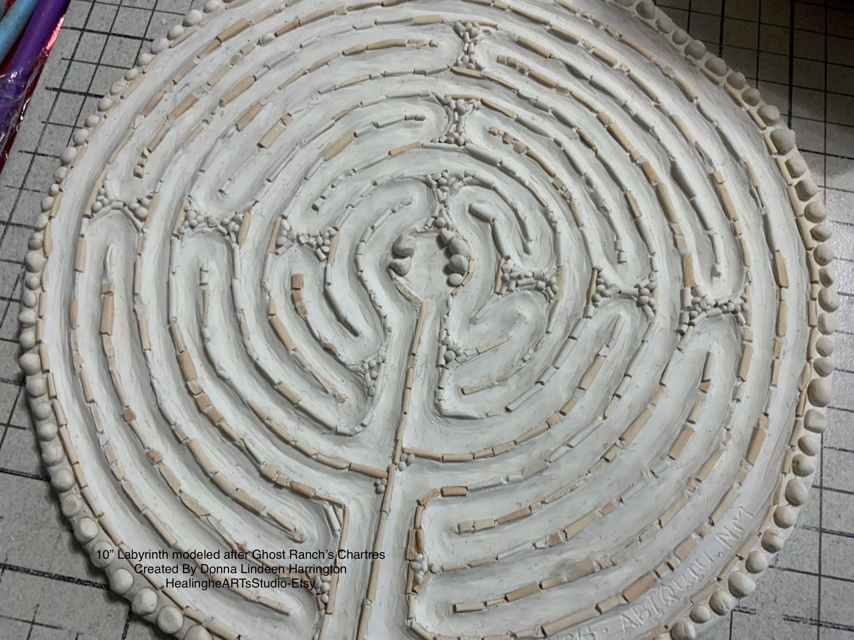 Copper Chartres Labyrinth: Ghost Ranch Inspired Meditation Art - Etsy