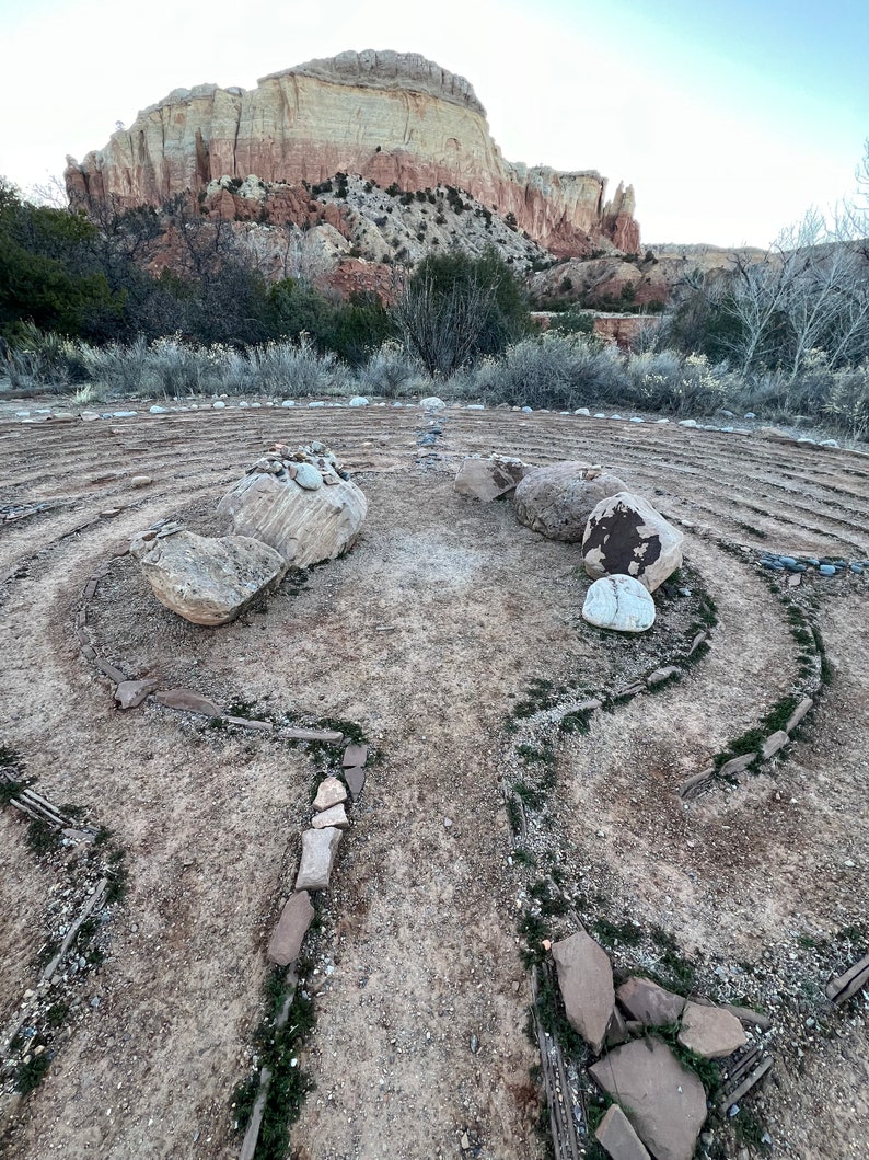 Copper Chartres Labyrinth: Ghost Ranch Inspired Meditation Art - Etsy