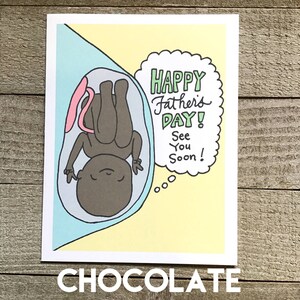 Soon to be Dad, Father's Day Card, expectant father, daddy to be, pregnancy card, unborn baby, first time dad, baby, utero, unique, funny image 4