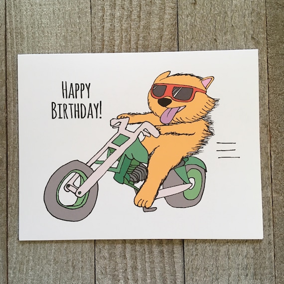 Carte D Anniversaire Drole Carte De Motard Carte De Moto Etsy