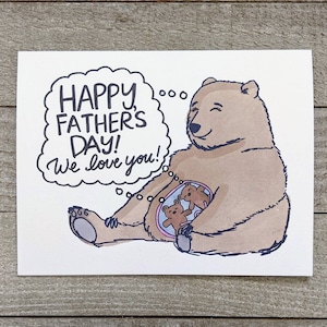 Twin Bears Prenatal Dad to be Father’s Day greeting card, fraternal, identical, ivf, twins, pregnant, soon to be dad, first father’s day,