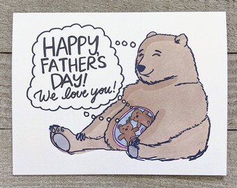 Twin Bears Prenatal Dad to be Father’s Day greeting card, fraternal, identical, ivf, twins, pregnant, soon to be dad, first father’s day,