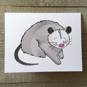 Feliz zarigüeya tarjeta de felicitación de amistad, amor, todos los días, hola, porque sí, cualquier ocasión, animales únicos, cumpleaños, felicitaciones, divertido