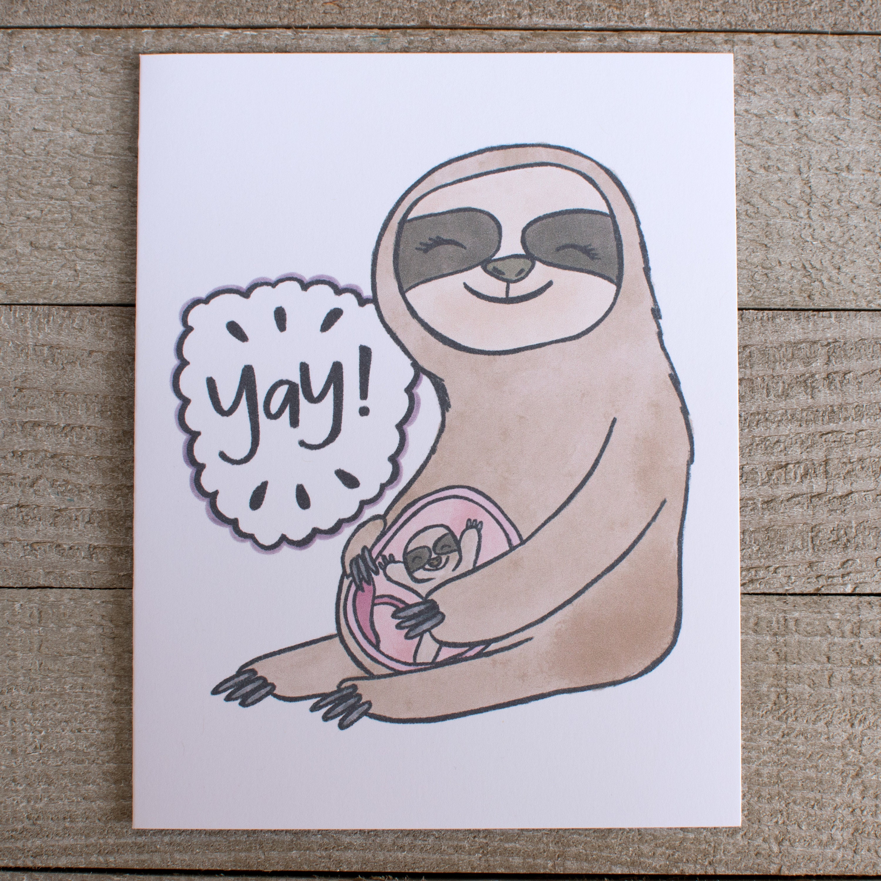 Little Creatures Baby Sloth & Mom Shower Sprinkle Personalized