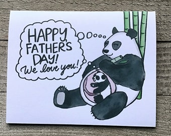 Panda Pregnant Mama Card, First Father's Day Greeting, Expecting Dad Gift