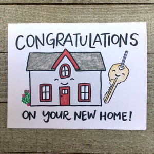 Félicitations pour votre nouvelle carte de voeux, carte de crémaillère, nouvelle maison, première maison, nouvel appartement, déménagement, nouveau condo, nouveau propriétaire