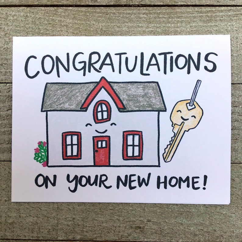 Congratulations on your new home greeting card house warming image 1