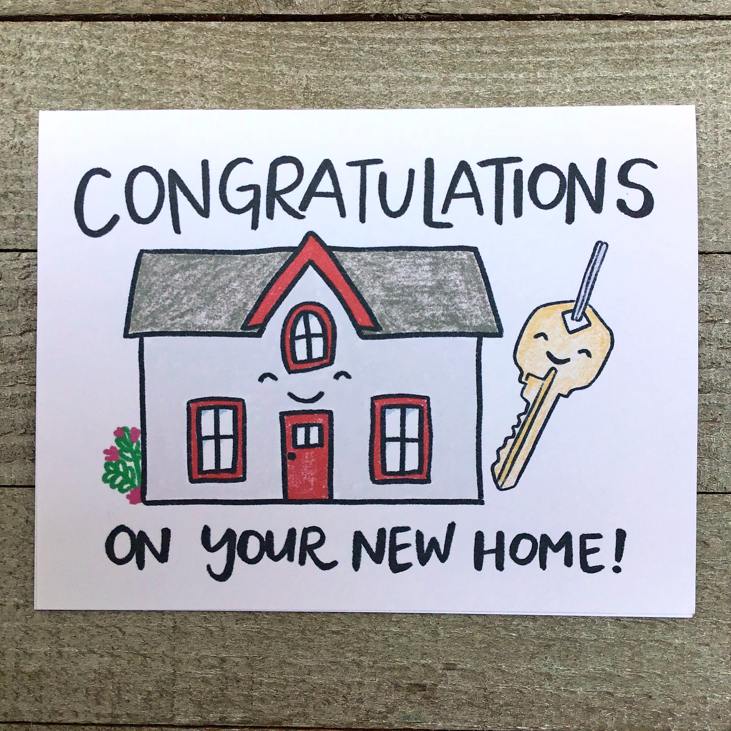 Congratulations On Your New Home Greeting Card House Warming Etsy Congratulations On Your New Home Greeting Card House Warming Etsy