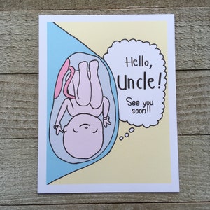 Bientôt oncle annonce de grossesse carte de vœux vierge, carte d’oncle enceinte, façon créative de dire que vous êtes enceinte
