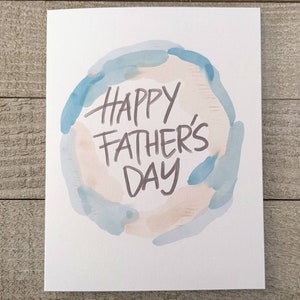 Bonne fête des pères, aquarelle, art abstrait, art relaxant, peintures à la goache, pastel, carte vierge de fête des pères pour papa, neutre, beau-père