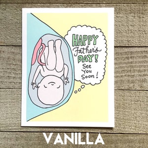 Soon to be Dad, Father's Day Card, expectant father, daddy to be, pregnancy card, unborn baby, first time dad, baby, utero, unique, funny