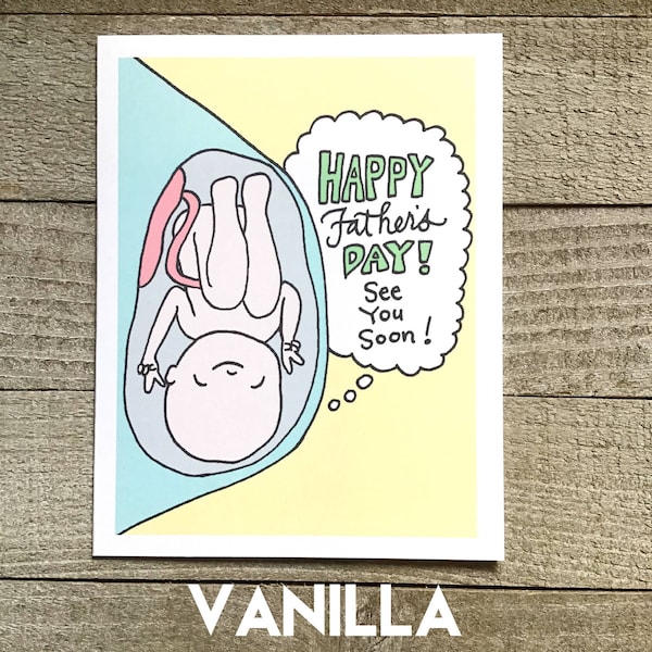 Soon to be Dad, Father's Day Card, expectant father, daddy to be, pregnancy card, unborn baby, first time dad, baby, utero, unique, funny