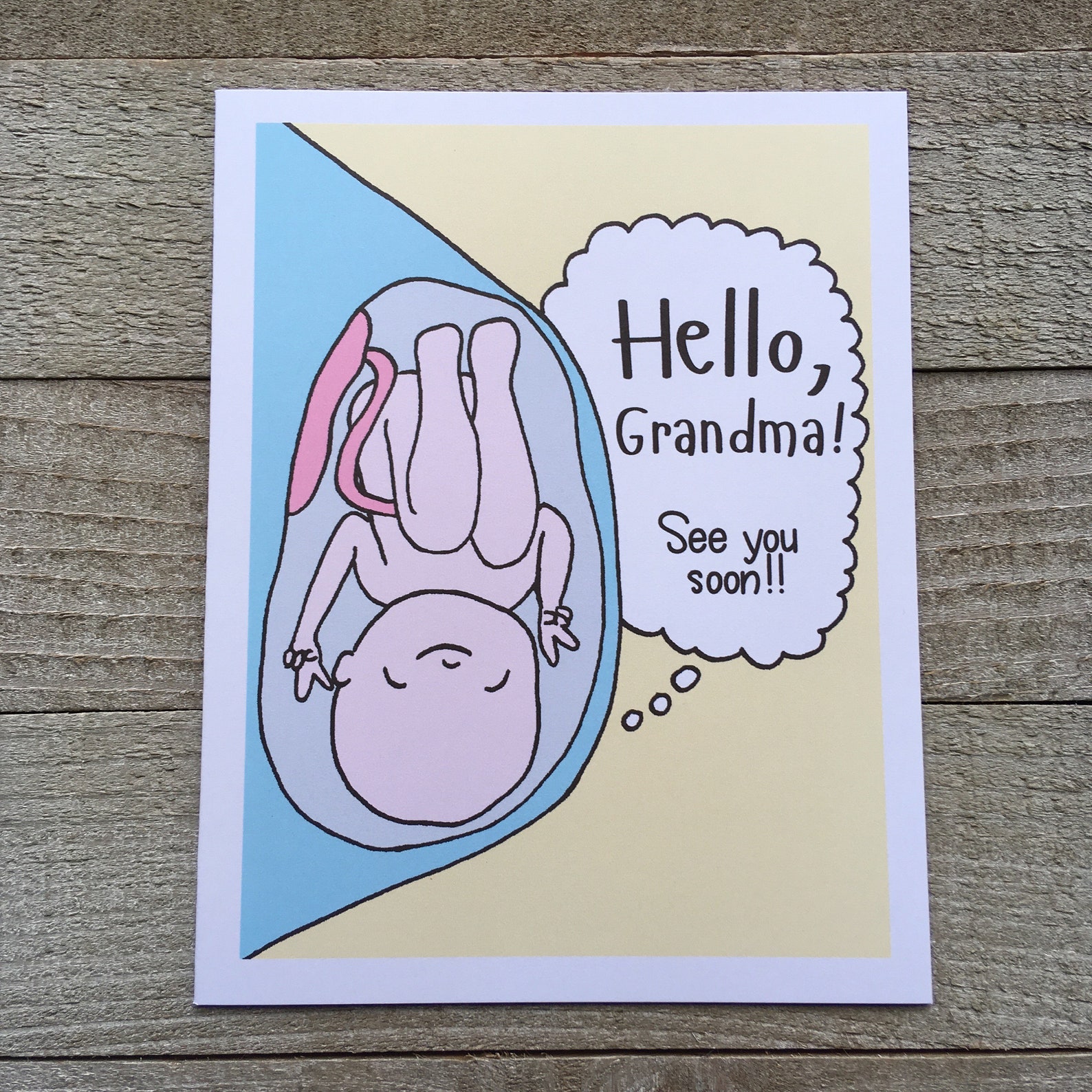 Pregnancy announcement for soon to be grandma grandmother Etsy