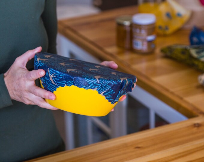 Reusable beeswax food wrap in Sierra print (3 pack)