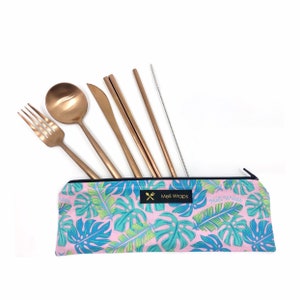 Reusable Travel Cutlery Eco Pack- Kahanu print