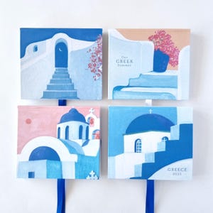 Album fotografici pronti all'uso, flip book, con i miei disegni astratti "Cartoline dalla Grecia" - vari stili - instax wide - pronti per essere pubblicati