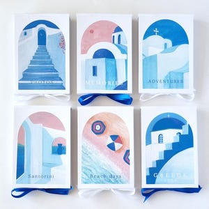 Album fotografici già pronti, flip book, con i miei disegni astratti "Cartoline dalla Grecia" - vari stili tra cui scegliere - pronti per essere spediti