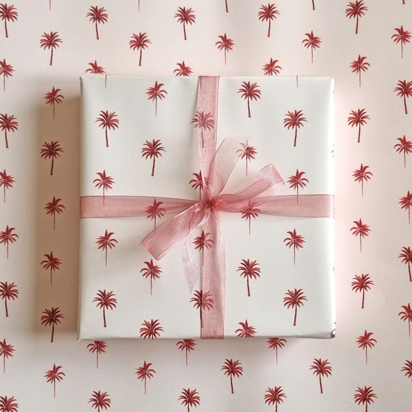 Larger sized gift wrap sheets featuring my ink design, 'Saffron Palms' - perfect for gifts, packaging, paper crafts & scrapbooking.