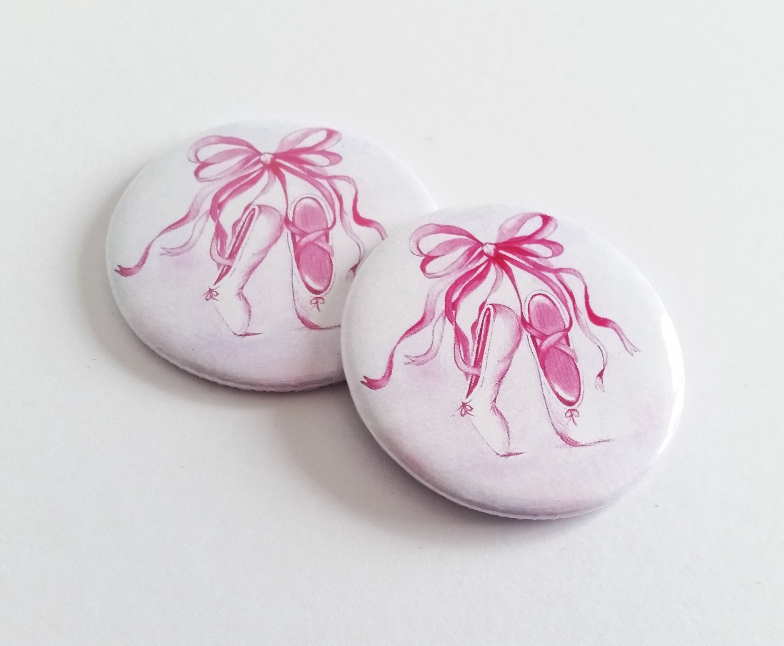 ready made pocket / hand mirror - printed with my ballet shoes design - 1 working day dispatch