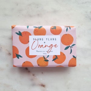Ylang Ylang Orange Hand Made Soap Bar 100g Luxury, natural, vegan, cruelty free, palm oil free image 3