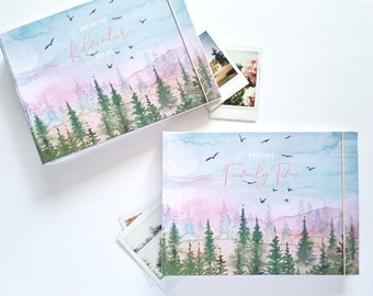 Albums photo/livres de coupure personnalisés faits main, mettant en vedette mon motif « Over the Glade », des bois, des arbres, des oiseaux - TOUT TEXTE