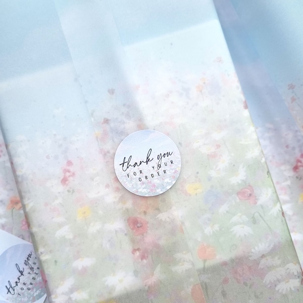 Floral Vellum Paper Etsy