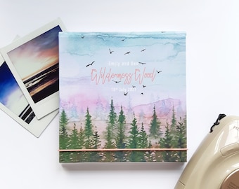 Personalised handmade small flip book/photo album, in my 'Over the glade' design perfect for i-Type, Instax square/Mini instant prints