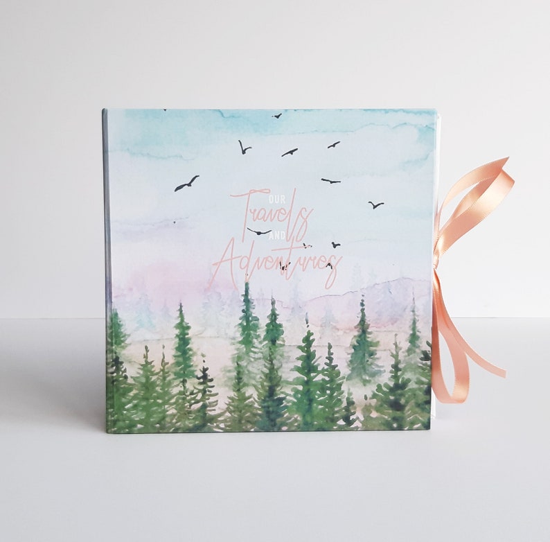 Handmade photo album / travel journal / guest book featuring Etsy