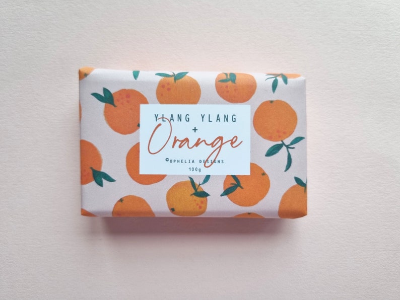 Ylang Ylang Orange Hand Made Soap Bar 100g Luxury, natural, vegan, cruelty free, palm oil free image 7