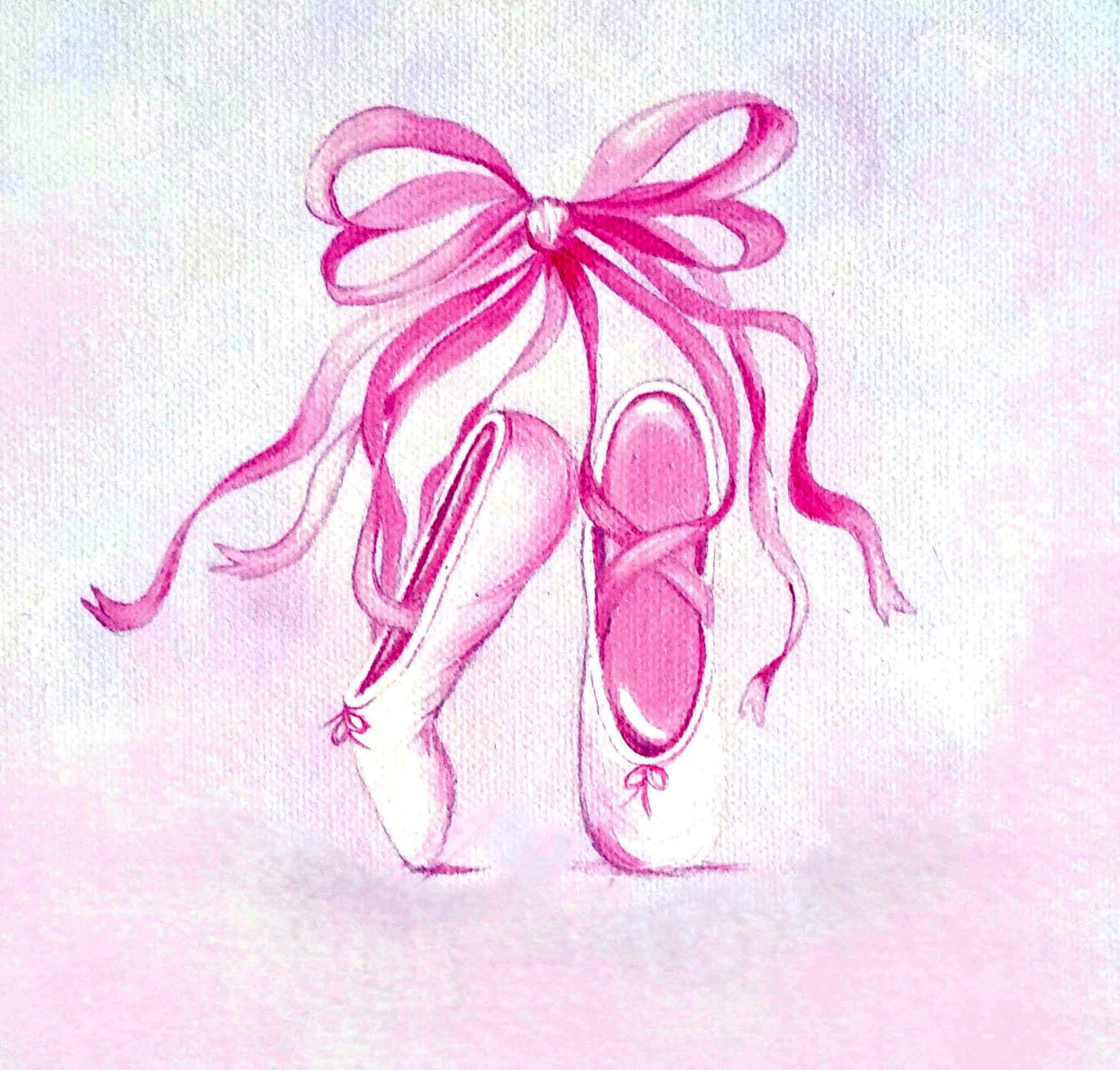 dance and sparkle ... ballet design greetings card from my original acrylic canvas design - personalised printing