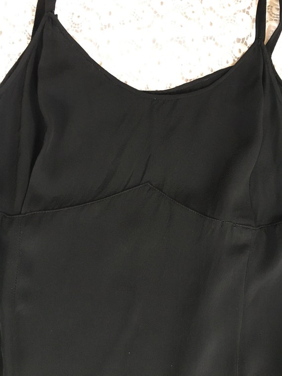 True Vintage Slip Silk Like 1930s 1940s Dress Bla… - image 4
