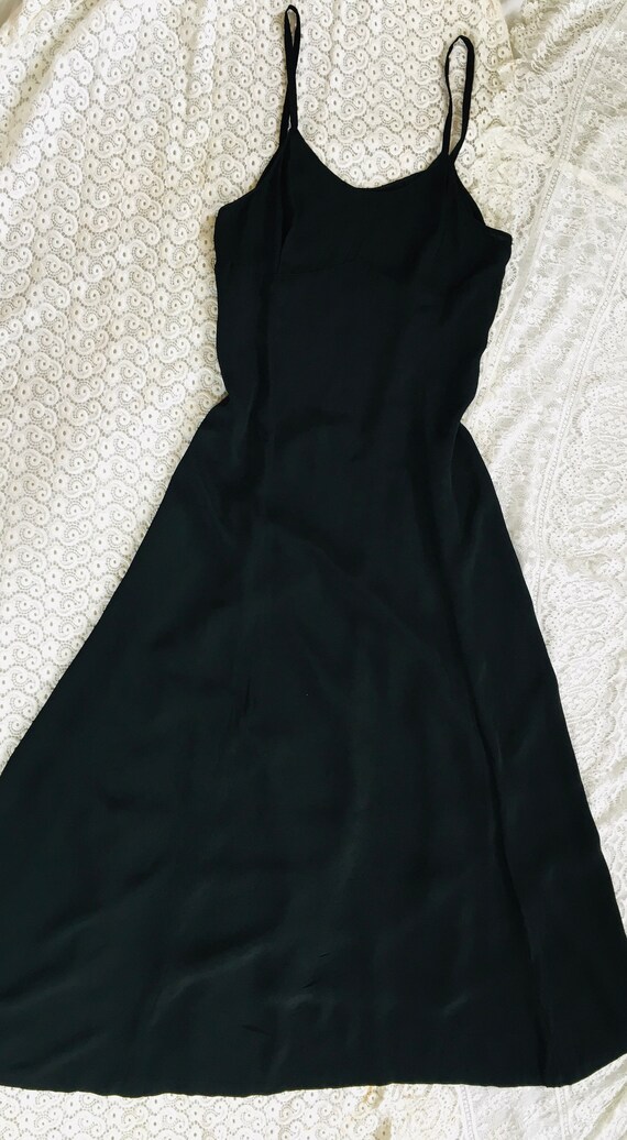 True Vintage Slip Silk Like 1930s 1940s Dress Bla… - image 2