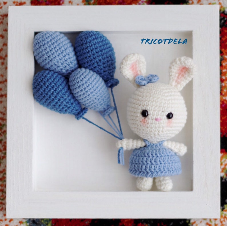 Custom Wood Bunny Rabbit Plush Toy In Frame Gift Birthday Wall Baby