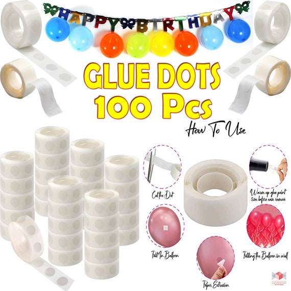 100 Glue Dots Strong Adhesive Tack Balloon Glue Decoration Glue Scrapbook  Supplies Craft Supplies Multipurpose Adhesive Dots 