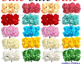 144 Pcs Mulberry Paper ROSES/FLOWERS 11 colors and 1.5cm flowers Wedding UK