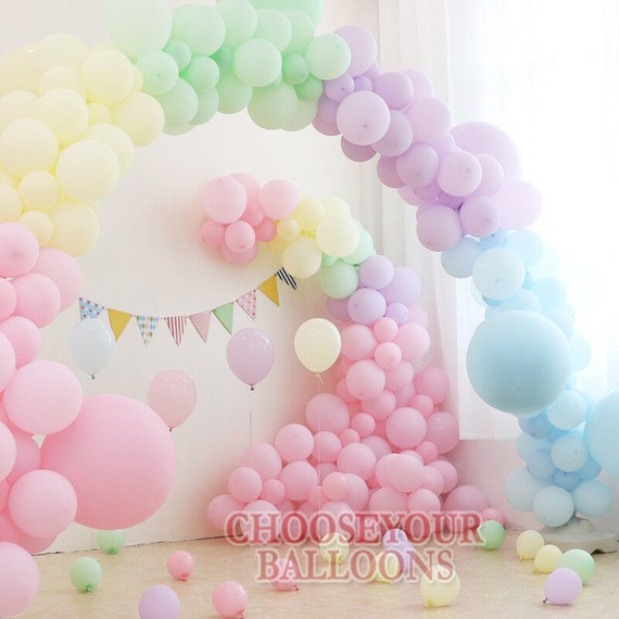Pastel Balloons,Party Pastel Balloons Macaron Candy Colored Latex Balloons,Birthday Balloons,Birthday Balloons for Girls,Happy Birthday Decorations