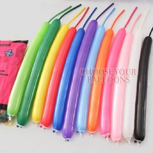 New LONG MAGIC Balloons Different Colours Latex 260Q Traditional Modelling
