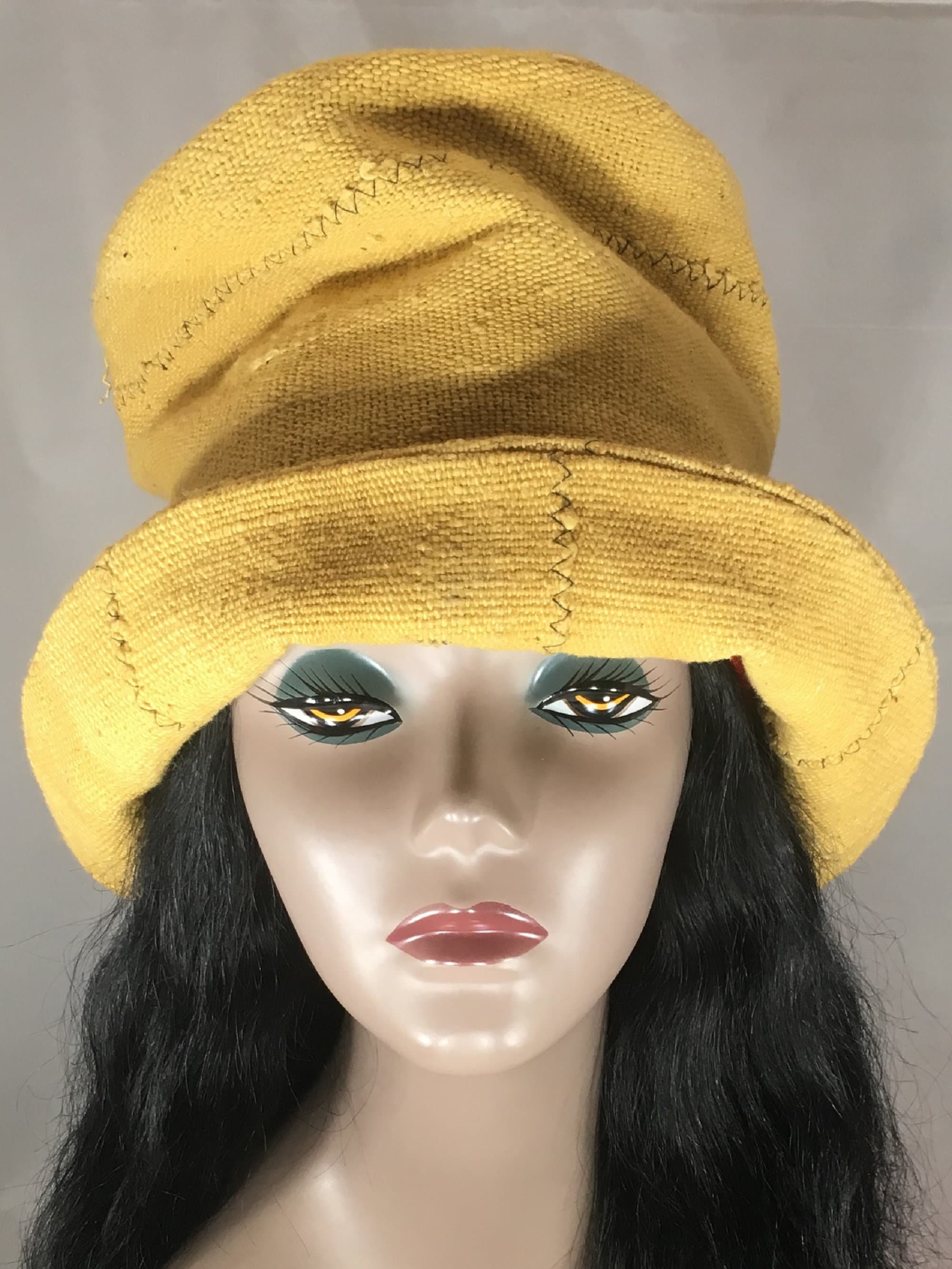 Women's Mud Cloth Hat Mustard Yellow 