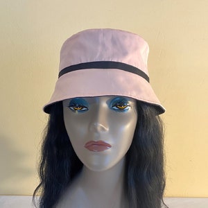Women&#39;s Pink and Black Rain Hat, Reversible Rain Hat, Black Hat, Pink Hat, Gift, Winter Fall Spring, Lightweight, Handmade Hat, Gift, Hat