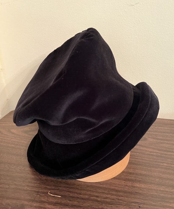 Black Velvet Hat, Black Hat, Black Velvet, Mini Top Hat, Top Hat, Men's Hat, Women's Hat, Winter Fall Spring, All Seasons Hat, Gift, Hat