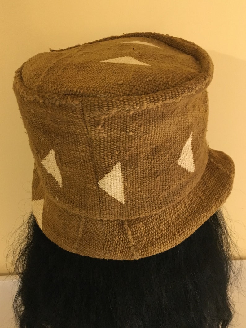 All Seasons Hat Hat Mudcloth Hat Fall Hat Women/'s Mud Cloth Hat Caramel Medium Brim Cloche Winter Hat Brown Hat Handmade Hat