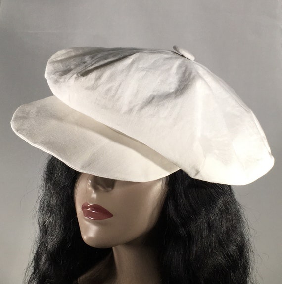Newsboy Hat Women's Linen Newsboy Hat Linen Hat White Etsy