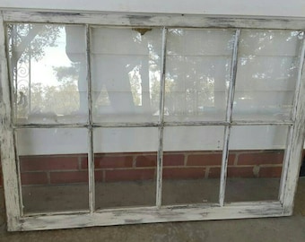 VINTAGE SASH ANTIQUE WOOD WINDOW PICTURE FRAME PINTEREST 36x28 RUSTIC DISTRESSED