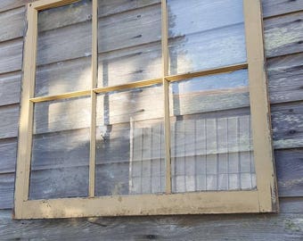 VINTAGE SASH ANTIQUE WOOD WINDOW PICTURE FRAME PINTEREST 32x31 CUSTOM LISTING