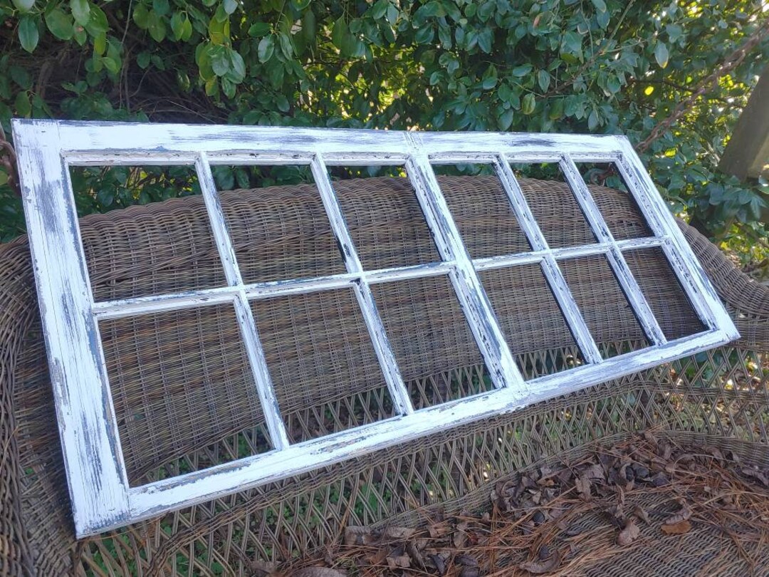 Custom Made 60 X 19 Door Window Architectural Salvage Window Sash Black ...