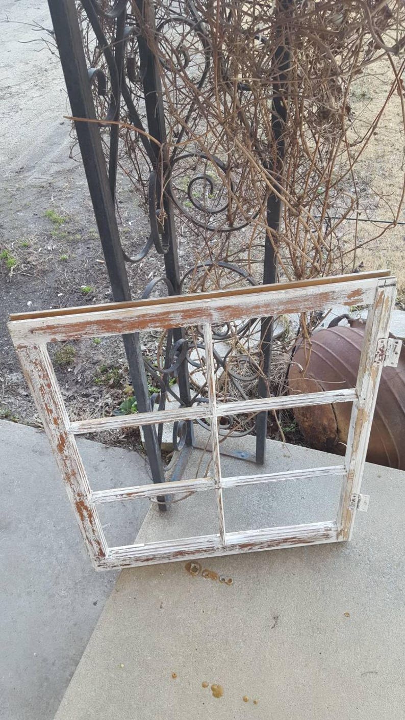 Vintage antique farm window sash frame 6 pane picture frame Etsy
