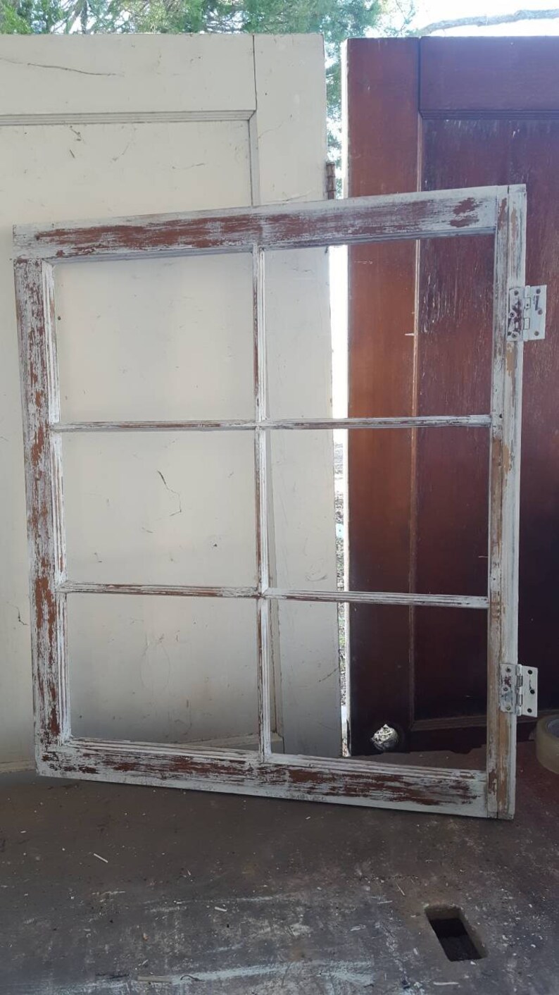 Vintage antique farm window sash frame 6 pane picture frame Etsy