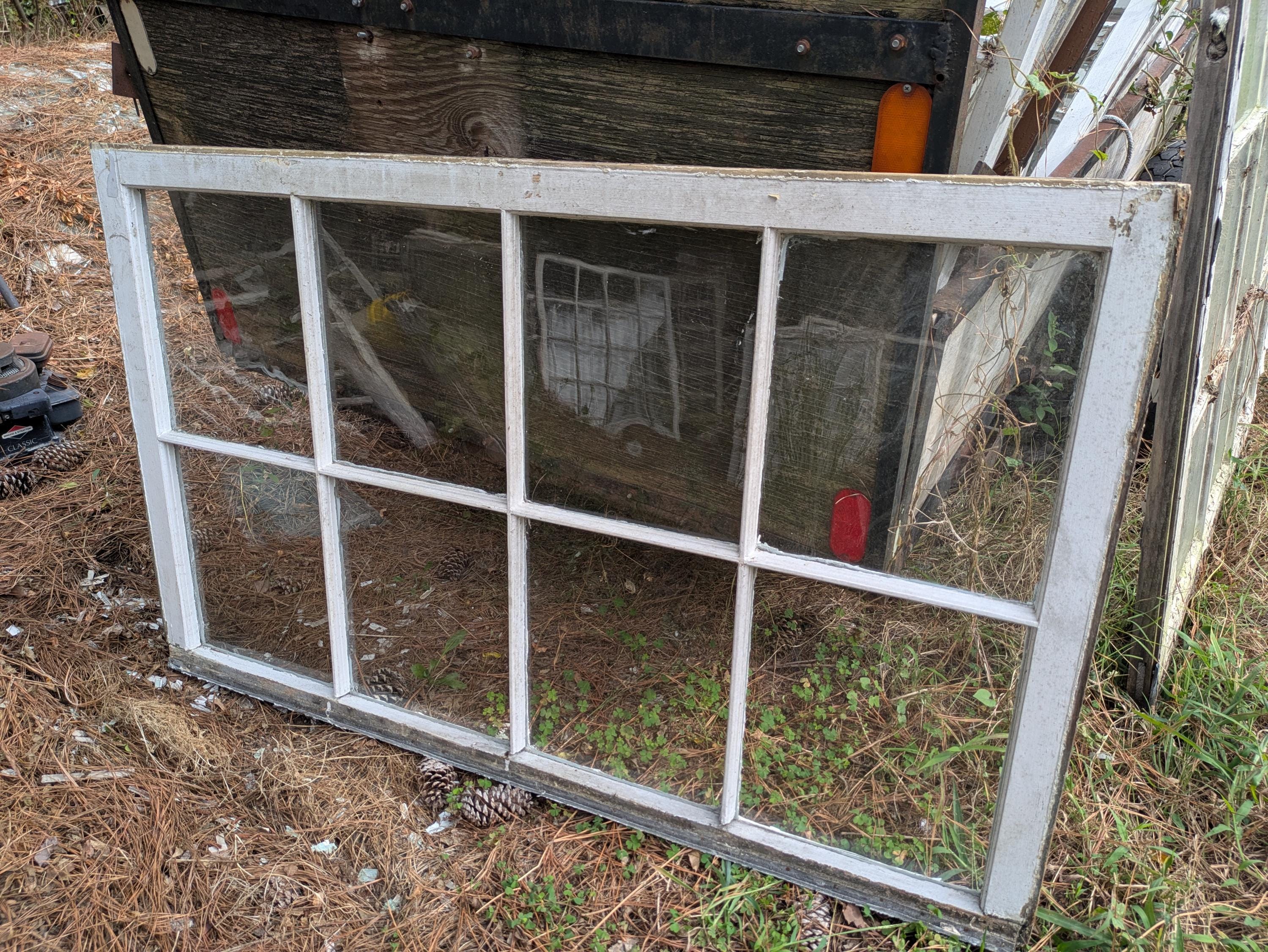 Very Old 8 Pane, Beautiful Frame Antique Wooden Frame Historic Window ...
