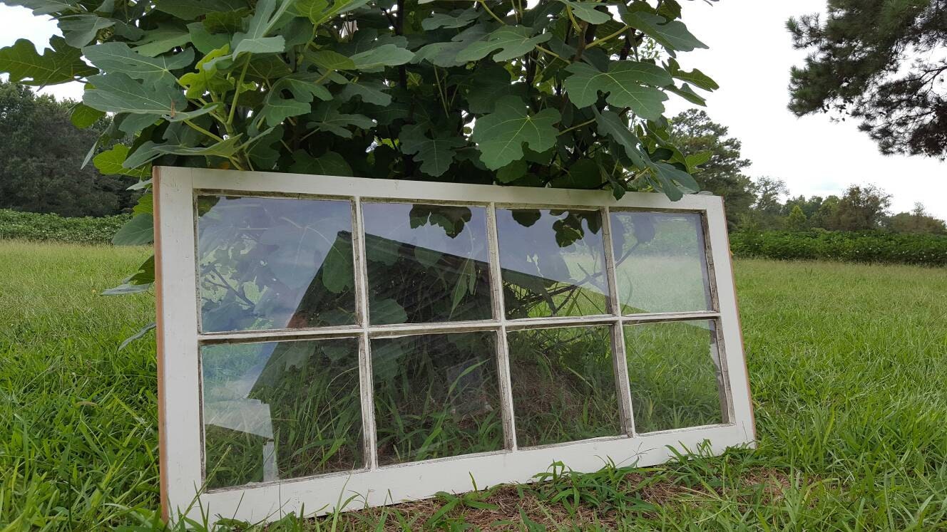 8 Pane Vintage Antique Wood Window Frame Sash Farm House Etsy
