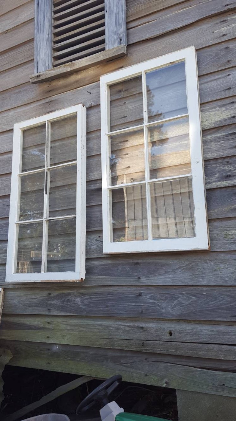 6 Pane Vintage Antique Wood Window Frame Sash Farm House Etsy